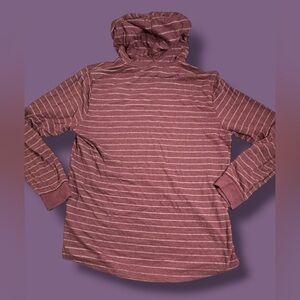 Marine Layer Double Knit Pullover Hoodie Mens Large Striped Red White
